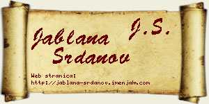 Jablana Srdanov vizit kartica